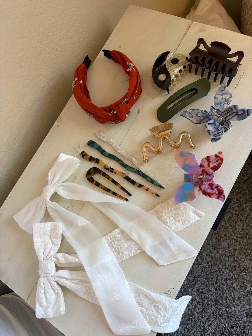 Hair Accessory Set - Hair Clips, Bows, Headband, French twist pin